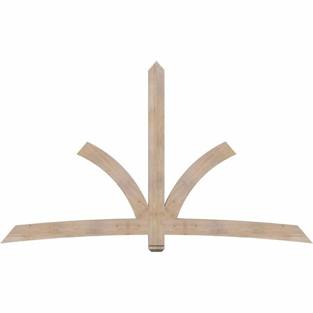 Ekena Millwork Davenport Smooth Timber Gable Bracket, Douglas Fir, 108"W x 63"H x 3 1/2"D x 5 1/2"F, 14/12 Pitch GBW108X63X0406DAV00SDF
